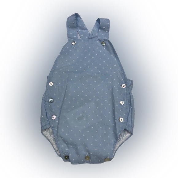 NWOT Mi Lucero Light Blue Plumetti Swiss Dot Sunbubble - Picture 1 of 5